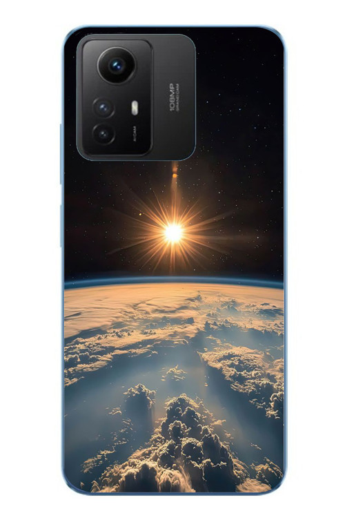 Redmi Note 12S Uyumlu Uzay Günbatımı Baskılı Silikon Kılıf