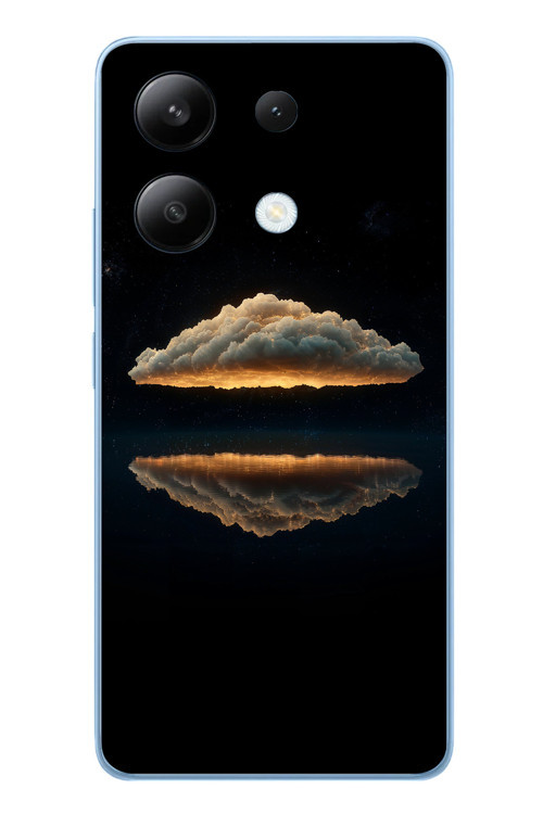 Redmi Note 13 4G Uyumlu Bulut Yansıması Baskılı Silikon Kılıf