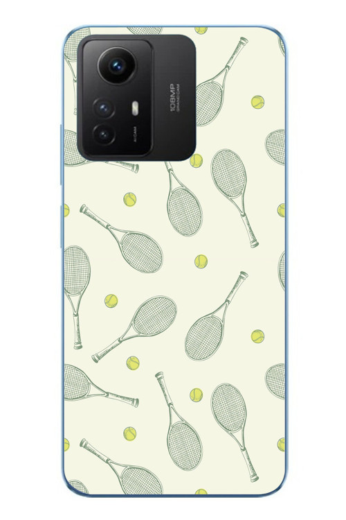 Redmi Note 12S Uyumlu Tenis Raketleri Baskılı Silikon Kılıf