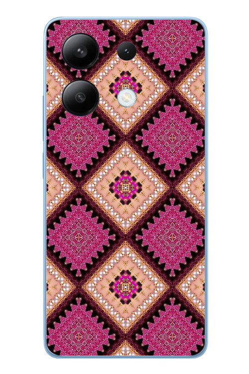 Redmi Note 13 4G Uyumlu Pembe Yavrusu Motifleri Baskılı Silikon Kılıf