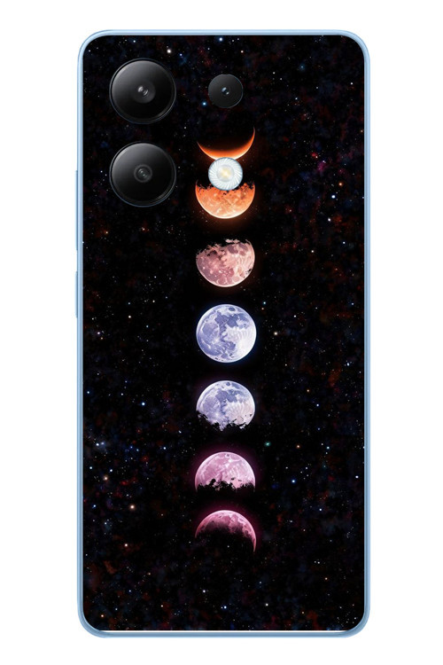 Redmi Note 13 4G Uyumlu Tüm Gezegenler Baskılı Silikon Kılıf