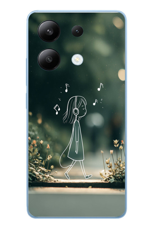 Redmi Note 13 4G Uyumlu Neon Kız Çocugu Baskılı Silikon Kılıf
