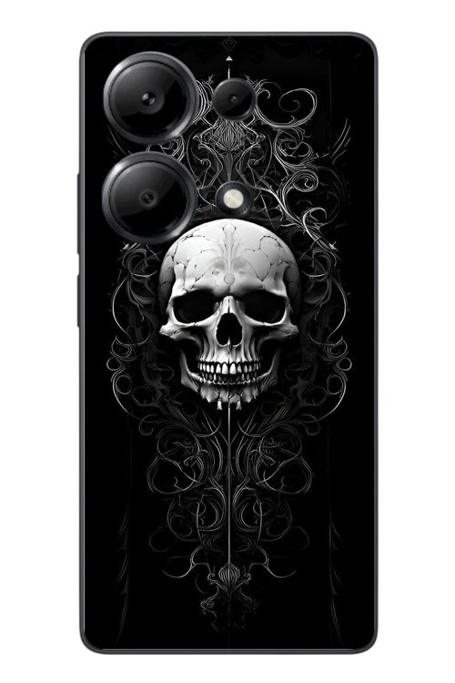 Redmi Note 13 Pro 4G Uyumlu Kuru Kafa Baskılı Silikon Kılıf