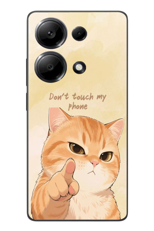 Redmi Note 13 Pro 4G Uyumlu Dont Touch My Phone Baskılı Silikon Kılıf