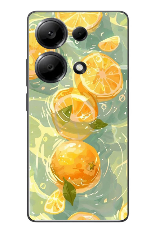 Redmi Note 13 Pro 4G Uyumlu Limonlar Pastel Baskılı Silikon Kılıf