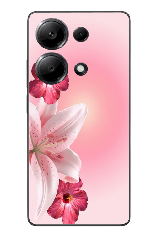 Redmi Note 13 Pro 4G Uyumlu Tematik Çiçek Baskılı Silikon Kılıf