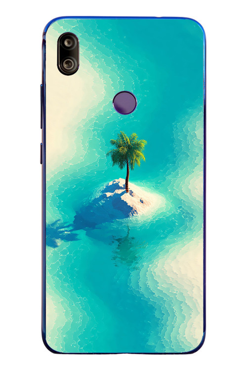 Redmi Note 7 Uyumlu Adada Palmiye Baskılı Silikon Kılıf