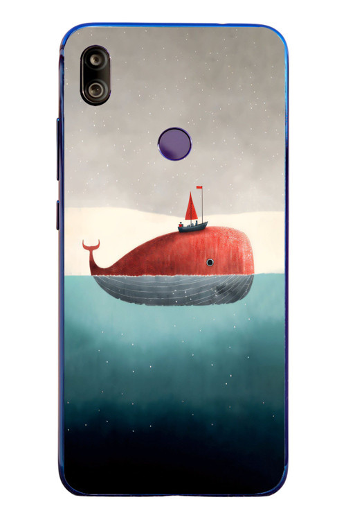 Redmi Note 7 Uyumlu Balina Baskılı Silikon Kılıf
