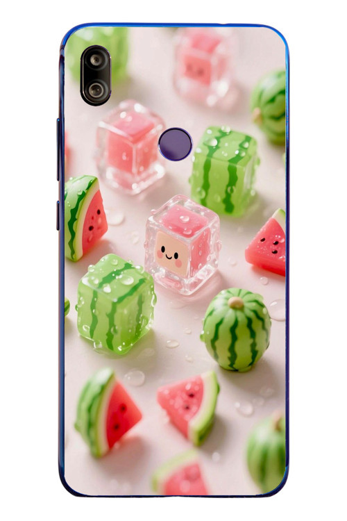 Redmi Note 7 Uyumlu Buzlu Karpuz Baskılı Silikon Kılıf