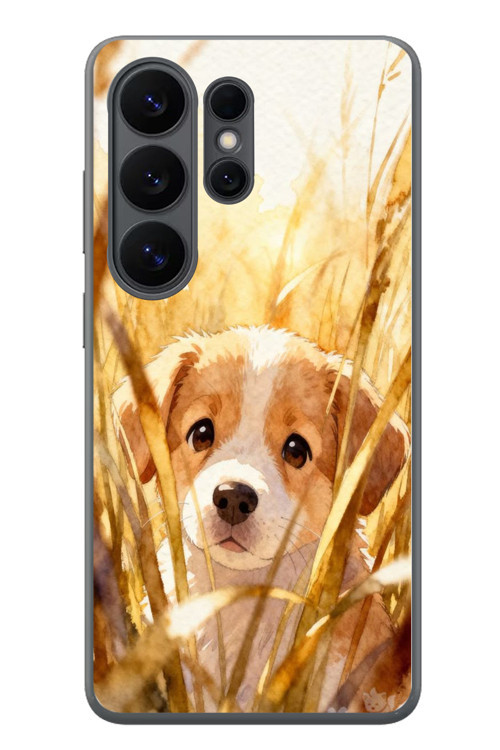 Samsung Galaxy S26 Ultra Uyumlu Golden Köpek Baskılı Silikon Kılıf