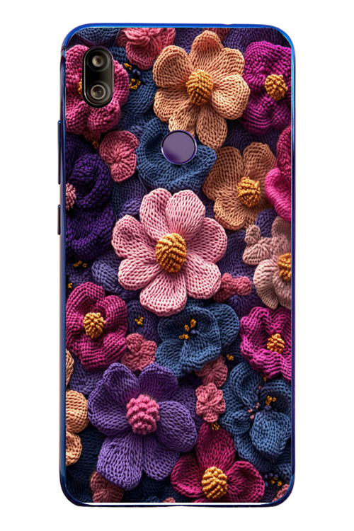Redmi Note 7 Uyumlu Çiçek Örgüsü Baskılı Silikon Kılıf