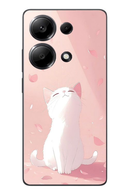 Redmi Note 13 Pro 4G Uyumlu Minnoş Kedi Baskılı Silikon Kılıf