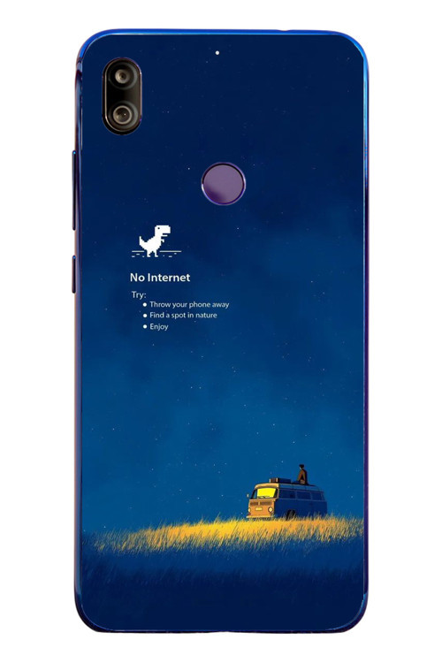 Redmi Note 7 Uyumlu İnternet Yok Baskılı Silikon Kılıf