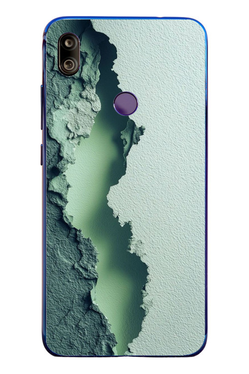 Redmi Note 7 Uyumlu Koyu Yeşil İzler Baskılı Silikon Kılıf