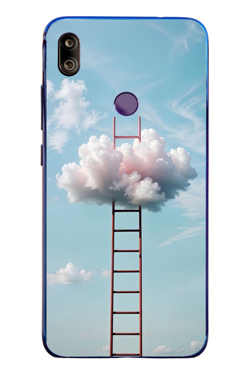 Redmi Note 7 Uyumlu Buluta Çıkan Merdiven Baskılı Silikon Kılıf