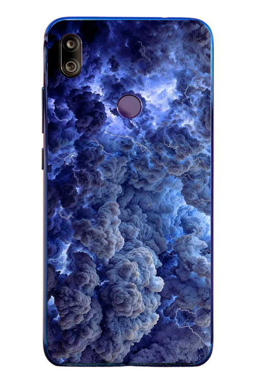 Redmi Note 7 Uyumlu Mor Bulutlar Baskılı Silikon Kılıf