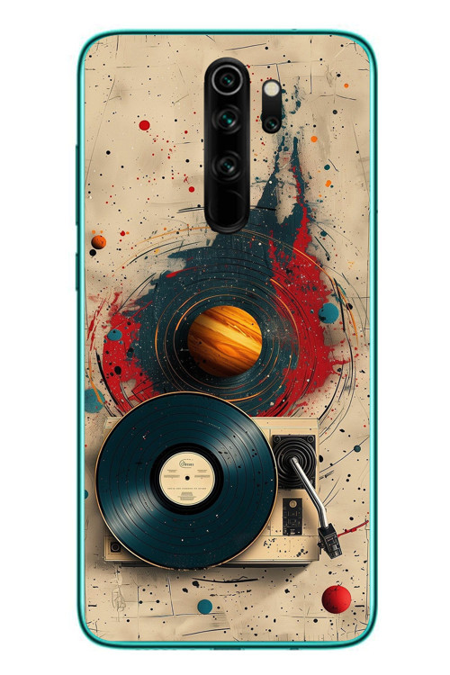 Redmi Note 8 Pro Uyumlu Plak Gezegeni Baskılı Silikon Kılıf