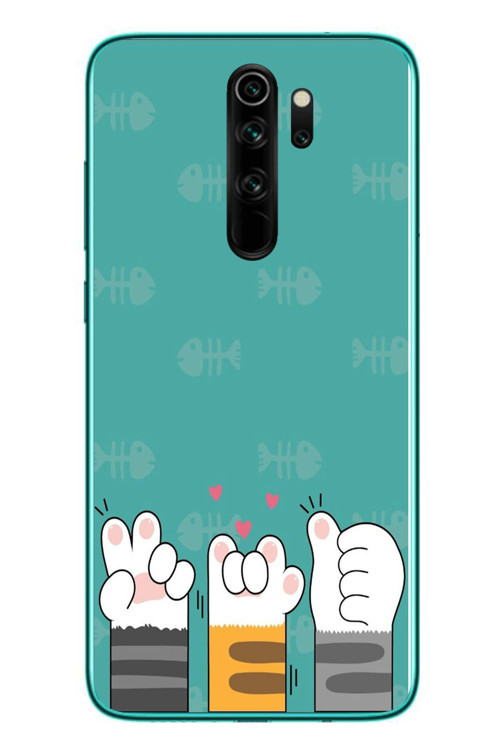 Redmi Note 8 Pro Uyumlu Kedi Patileri Baskılı Silikon Kılıf