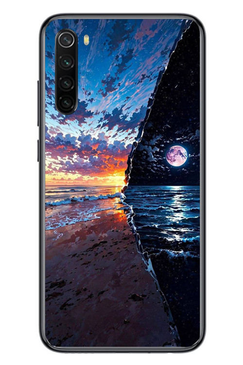 Redmi Note 8 Uyumlu Deniz Günbatımı Baskılı Silikon Kılıf