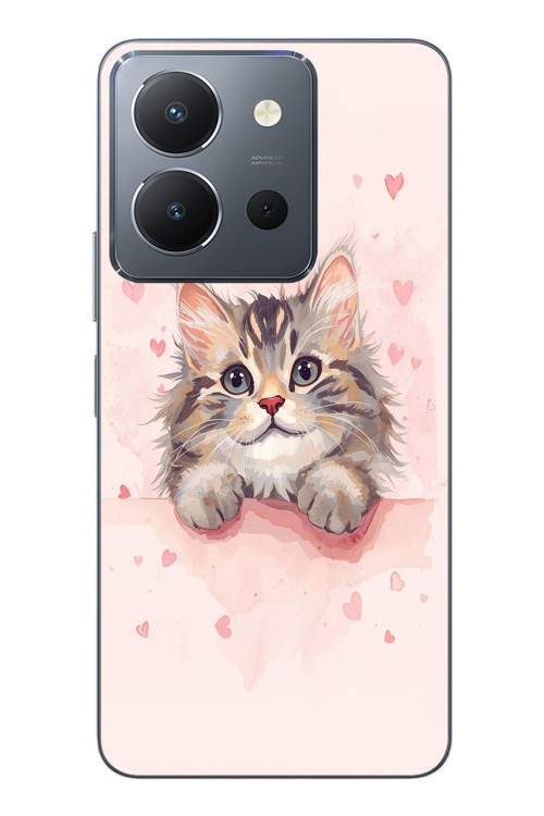 Vivo Y36 Uyumlu Benim Kedim Baskılı Silikon Kılıf