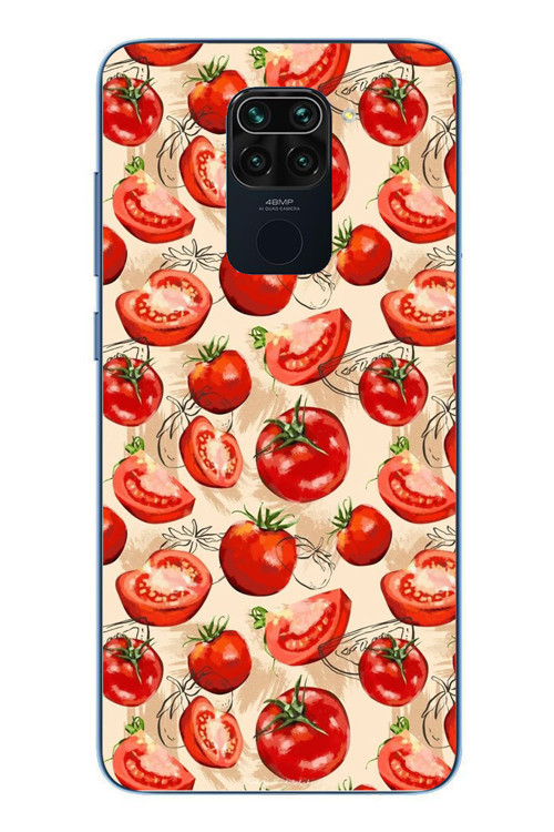 Redmi Note 9 Uyumlu Domatesler Baskılı Silikon Kılıf