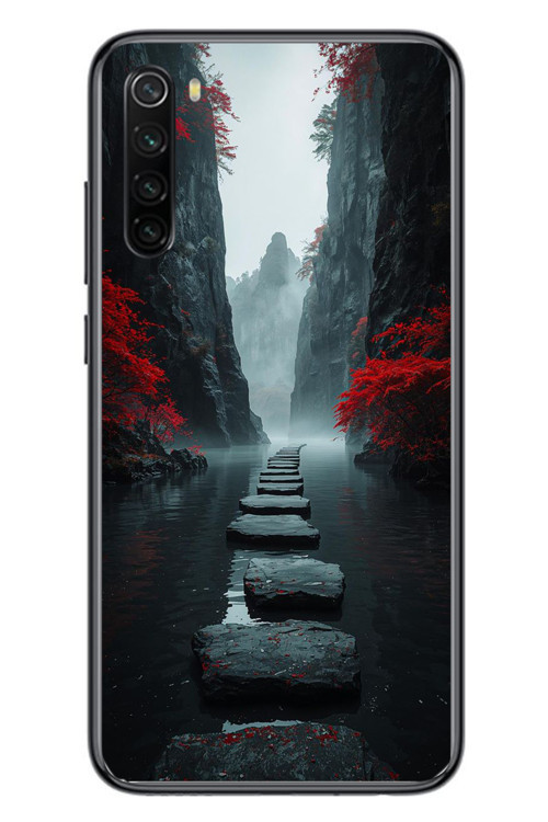 Redmi Note 8 Uyumlu Karanlık Yolu Baskılı Silikon Kılıf