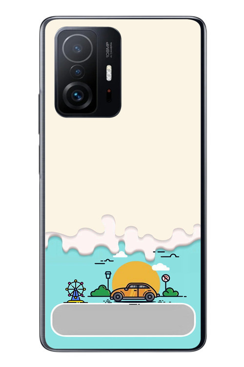 Xiaomi Mi 11 T-11 T Pro Uyumlu Tatil Yolu Baskılı Silikon Kılıf