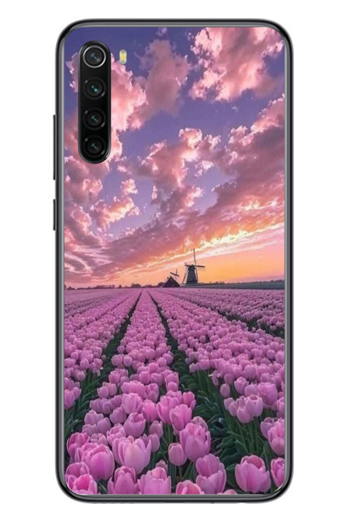 Redmi Note 8 Uyumlu Lale Bahçesi Baskılı Silikon Kılıf