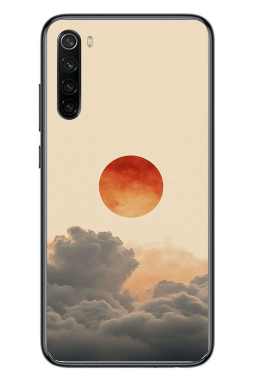 Redmi Note 8 Uyumlu Bulut ve Güneş Baskılı Silikon Kılıf