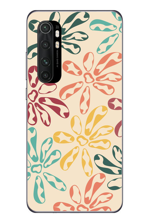 Xiaomi Mi 10 Lite Uyumlu Ayrık Yapraklar Baskılı Silikon Kılıf