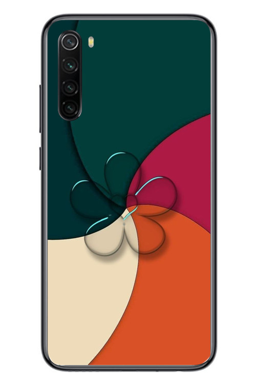 Redmi Note 8 Uyumlu Modern Yonca Renkleri Baskılı Silikon Kılıf