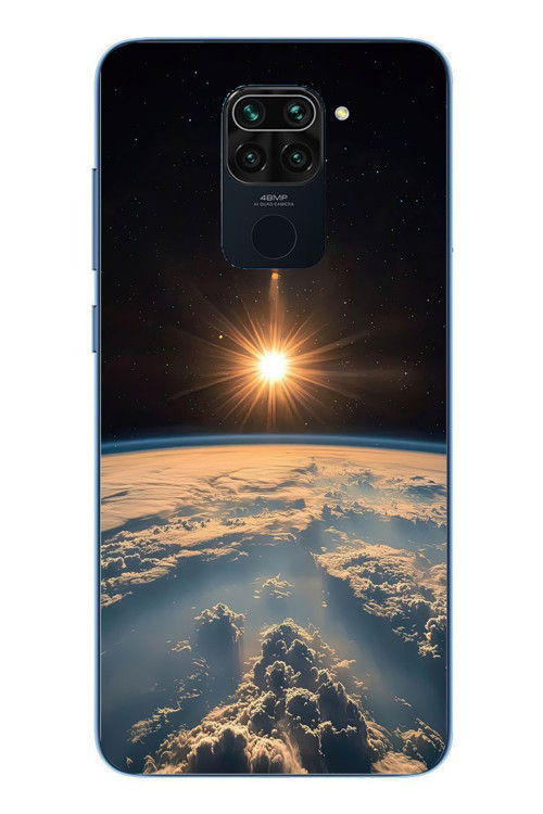 Redmi Note 9 Uyumlu Uzay Günbatımı Baskılı Silikon Kılıf