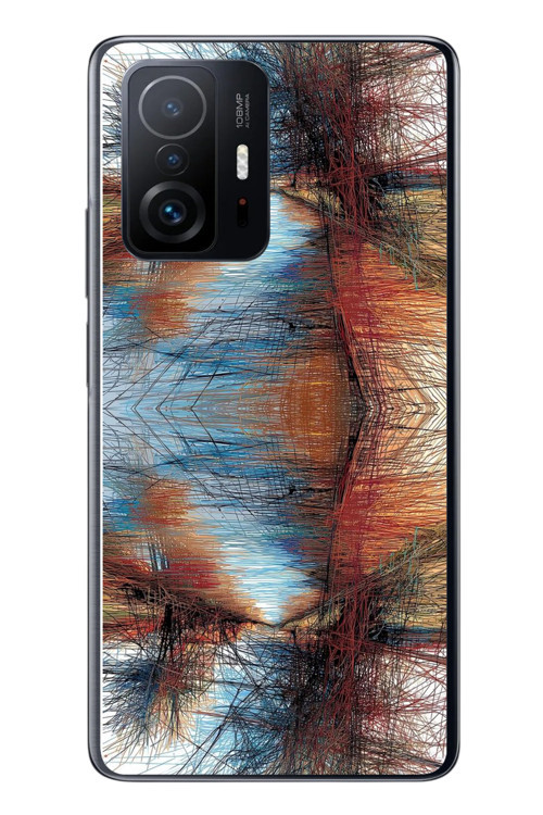 Xiaomi Mi 11 T-11 T Pro Uyumlu Karışık Çizgiler Baskılı Silikon Kılıf