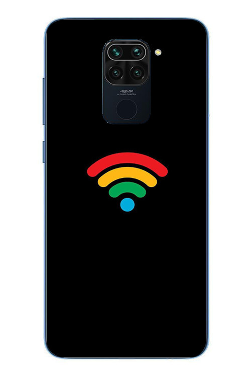Redmi Note 9 Uyumlu Wifi Simgesi Baskılı Silikon Kılıf