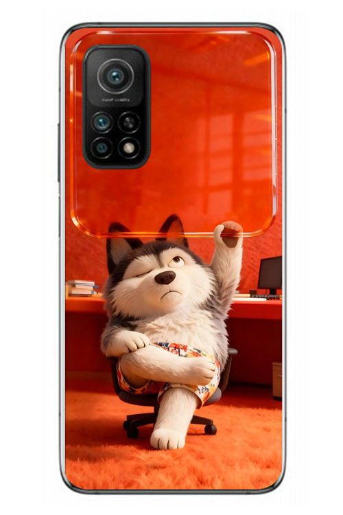 Xiaomi Mi 10 T Uyumlu Keyifli Köpek Baskılı Silikon Kılıf