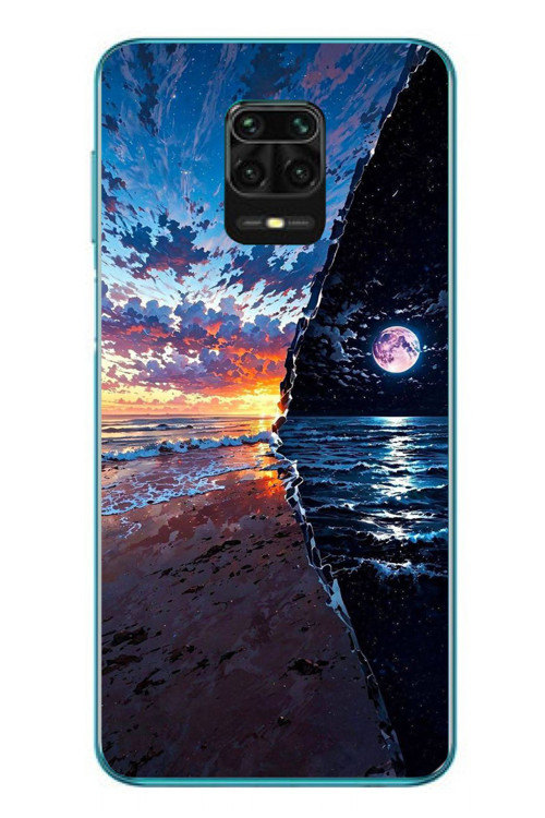 Redmi Note 9s Uyumlu Deniz Günbatımı Baskılı Silikon Kılıf