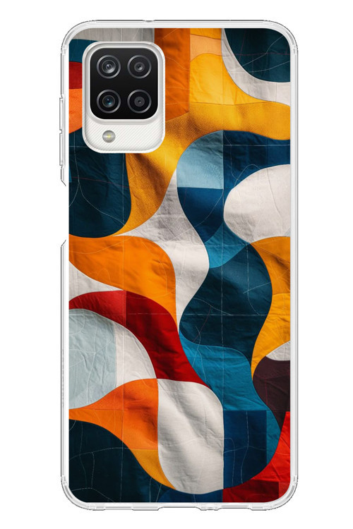Samsung Galaxy A12 Uyumlu Modern Desenler Baskılı Silikon Kılıf