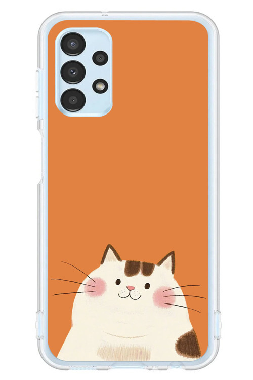 Samsung Galaxy A13 Uyumlu Kedi Baskılı Silikon Kılıf