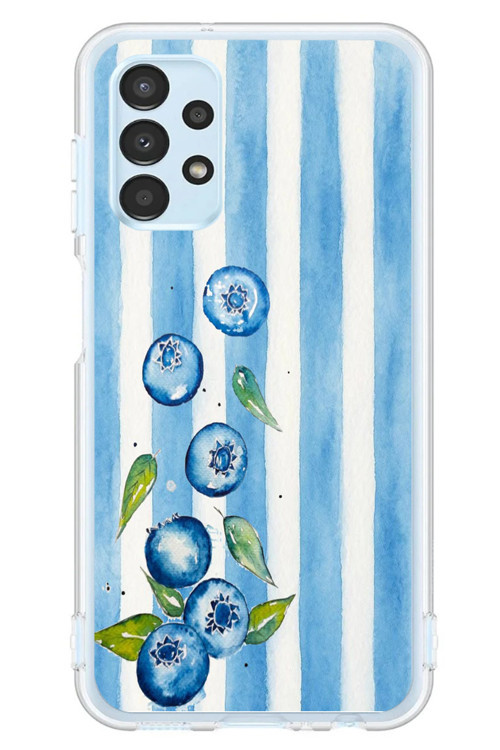 Samsung Galaxy A13 Uyumlu Yaban Mersinleri Baskılı Silikon Kılıf
