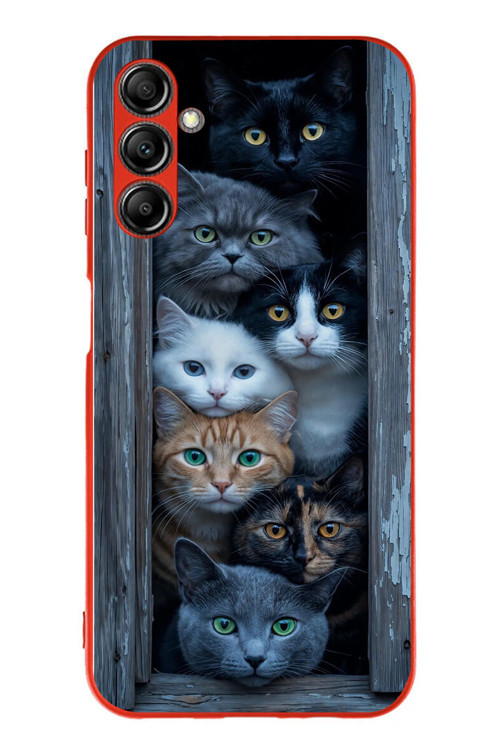 Samsung Galaxy A14 Uyumlu Yavru Kediler Baskılı Silikon Kılıf