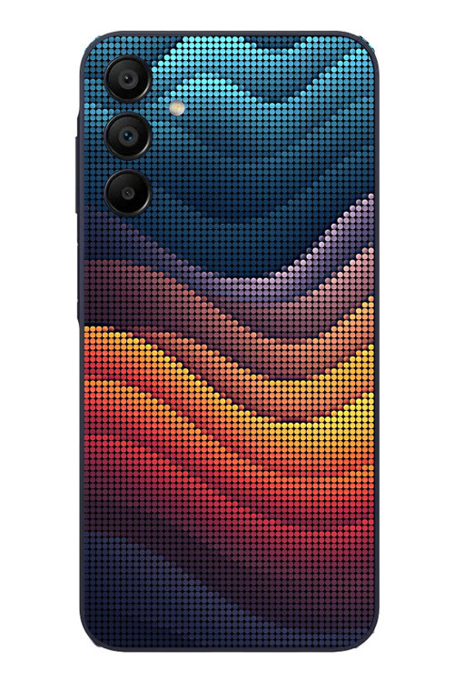 Samsung Galaxy A15 Uyumlu Noktalı Renkler Baskılı Silikon Kılıf