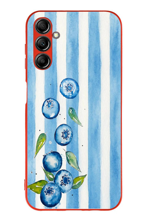 Samsung Galaxy A14 Uyumlu Yaban Mersinleri Baskılı Silikon Kılıf