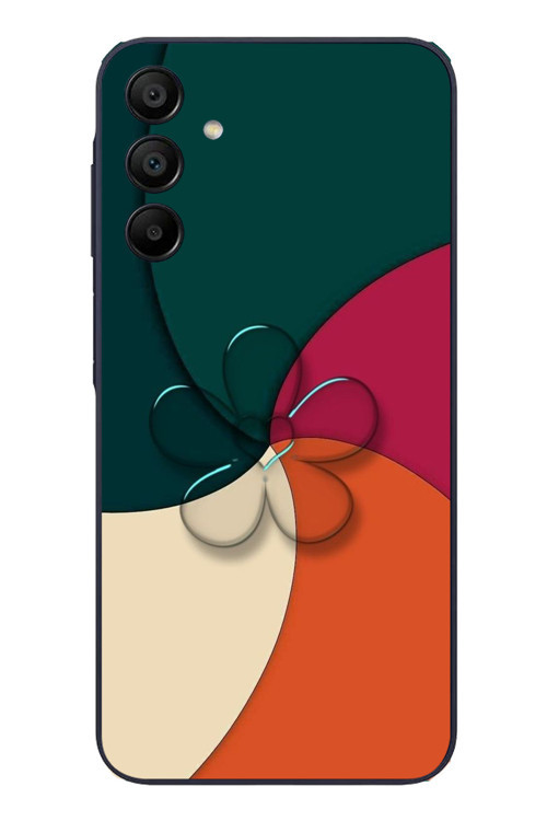 Samsung Galaxy A15 Uyumlu Modern Yonca Renkleri Baskılı Silikon Kılıf