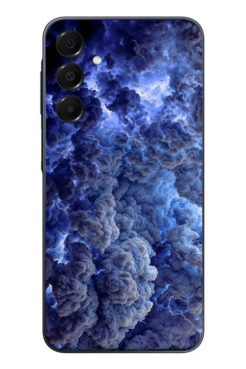 Samsung Galaxy A16 Uyumlu Mor Bulutlar Baskılı Silikon Kılıf