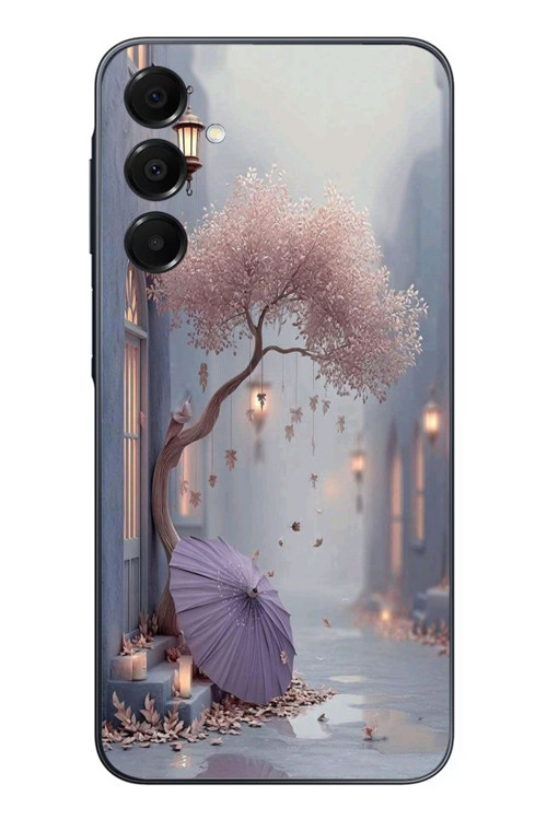 Samsung Galaxy A16 Uyumlu Mor Lamba Altı Baskılı Silikon Kılıf