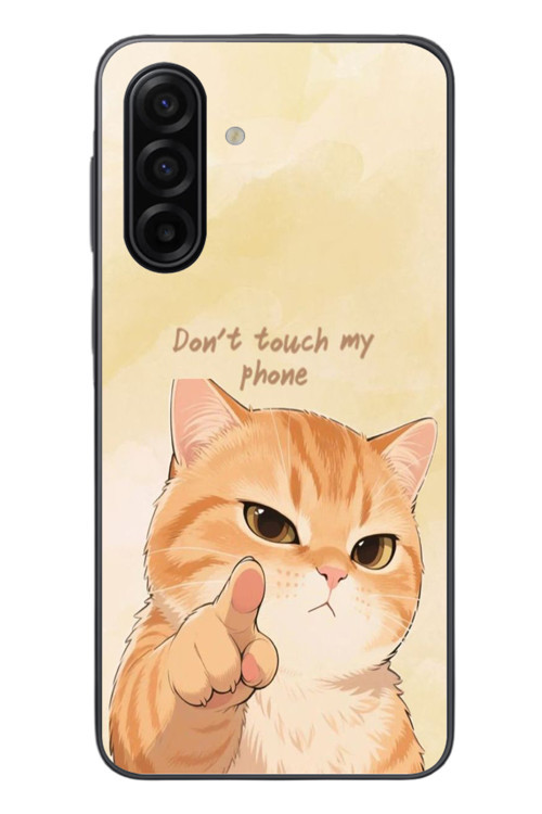 Samsung Galaxy A17 Uyumlu Dont Touch My Phone Baskılı Silikon Kılıf