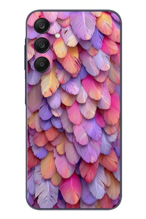 Samsung Galaxy A25 Uyumlu Tüylü Kalpler Baskılı Silikon Kılıf