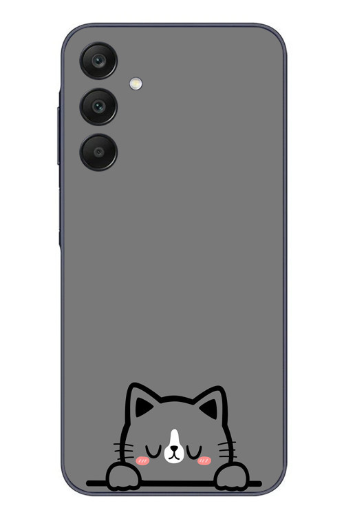 Samsung Galaxy A25 Uyumlu Uyuyan Kedi Baskılı Silikon Kılıf