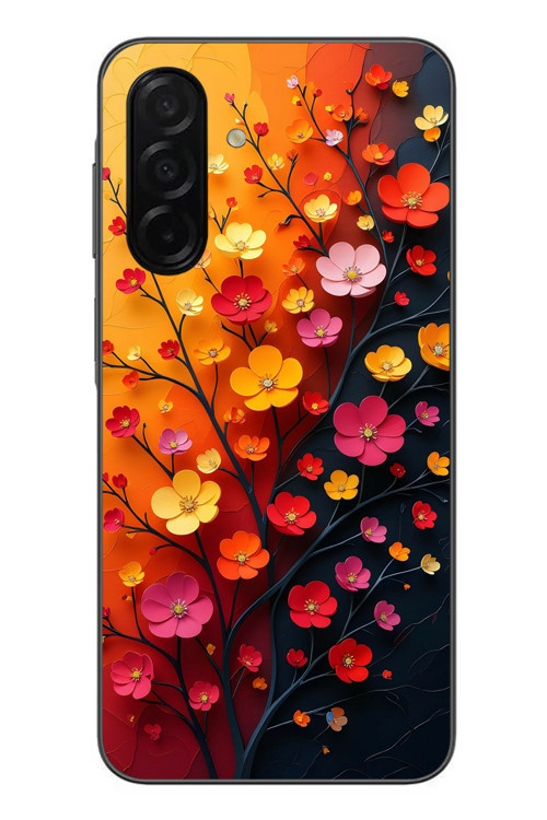 Samsung Galaxy A26 Uyumlu Sonbahar Çiçekleri Baskılı Silikon Kılıf