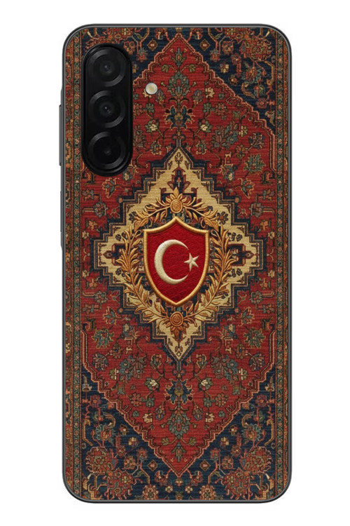 Samsung Galaxy A26 Uyumlu Türkiye Bayraklı Halı Baskılı Silikon Kılıf